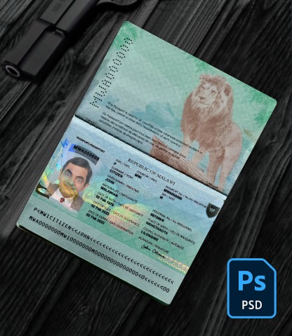 Malawi passport 2023-present PSD